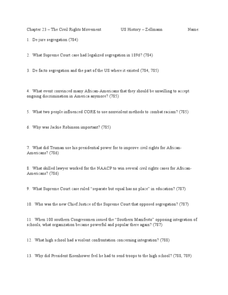 civil rights worksheet answers