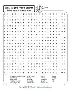 civil rights worksheet middle school