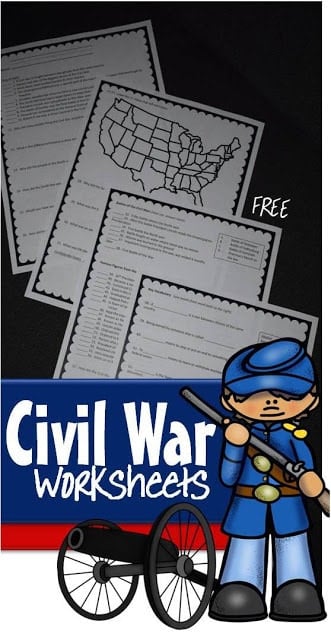 FREE FREE Printable Civil War Worksheets for Kids