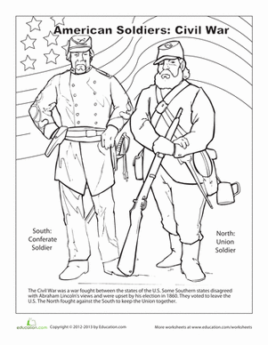 civil war worksheet 5th grade