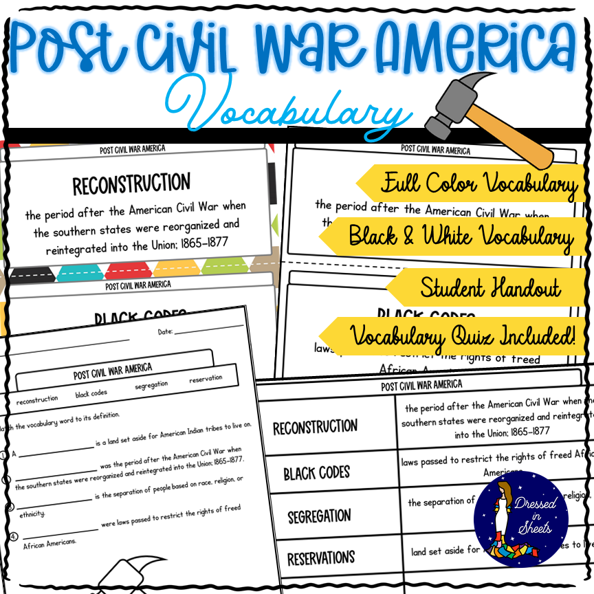 civil war worksheet 5th grade