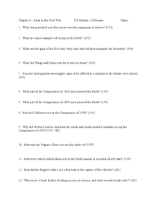 civil war worksheet answers