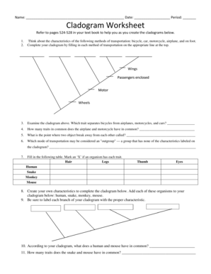 Lets Build a Cladogram Worksheet Key | airSlate SignNow