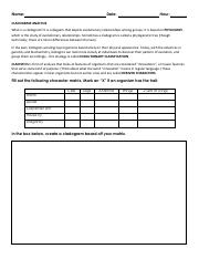 Cladogram Worksheet.pdf - Name: Date: Hour: CLADOGRAM ANALYSIS ...