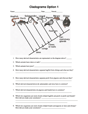 Cladogram Worksheet - Fill Online, Printable, Fillable, Blank ...