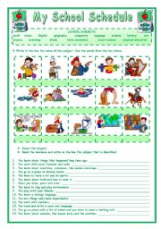 Daily schedule worksheets