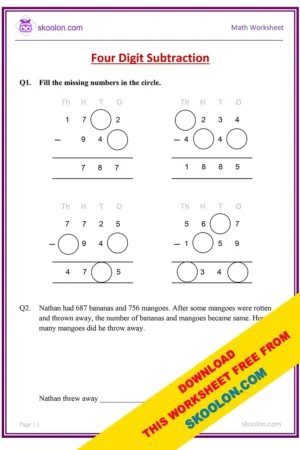 worksheet for class 3 Archives - skoolon.com