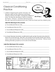 Copy of 01B Classical Conditioning Practice - Get Psyched ...