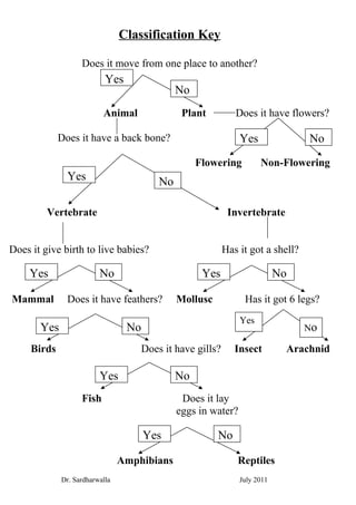 Middle School Lab Worksheet Classification Using A Dichotomous Key 