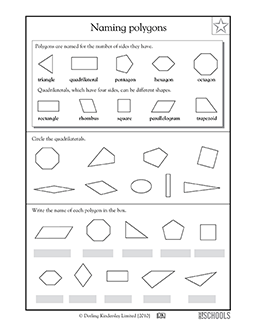Naming polygons | 3rd grade, 4th grade Math Worksheet | GreatSchools