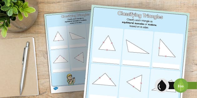 Classify Triangles Worksheet | Twinkl Canada (teacher made)