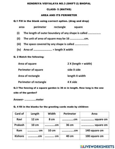 classroom boundaries worksheet