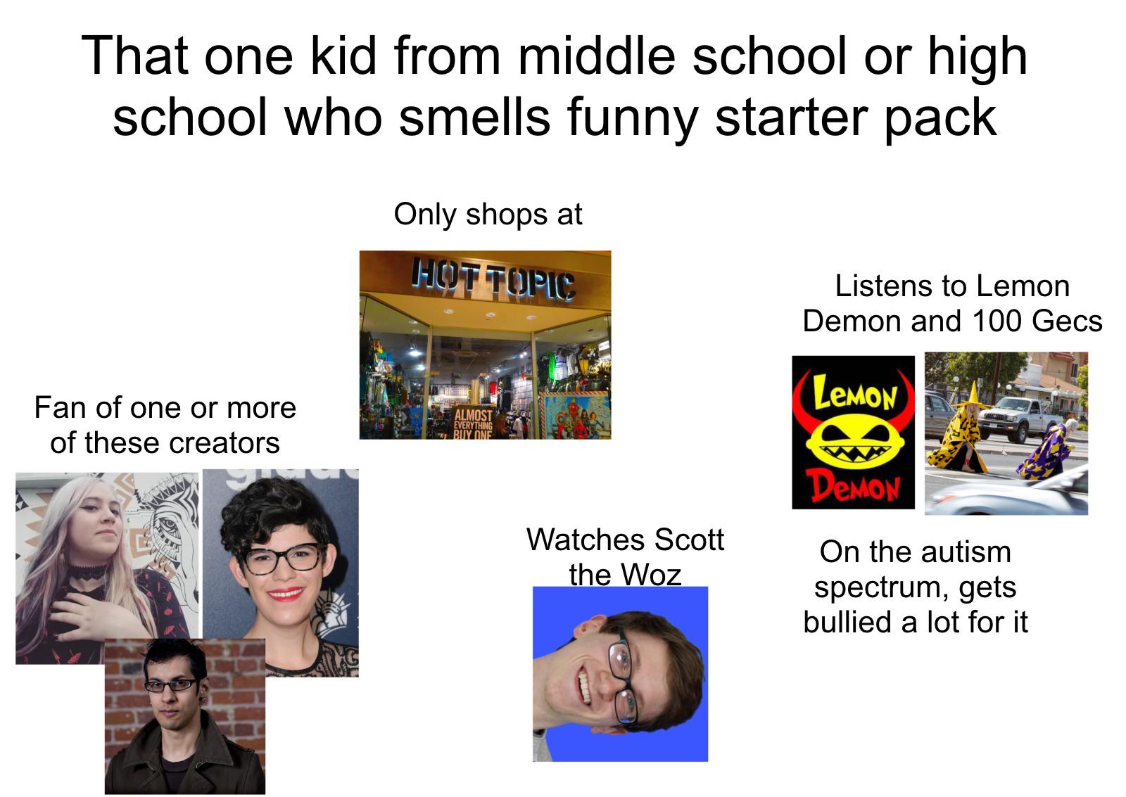 That one kid from middle school or high school who smells funny ...