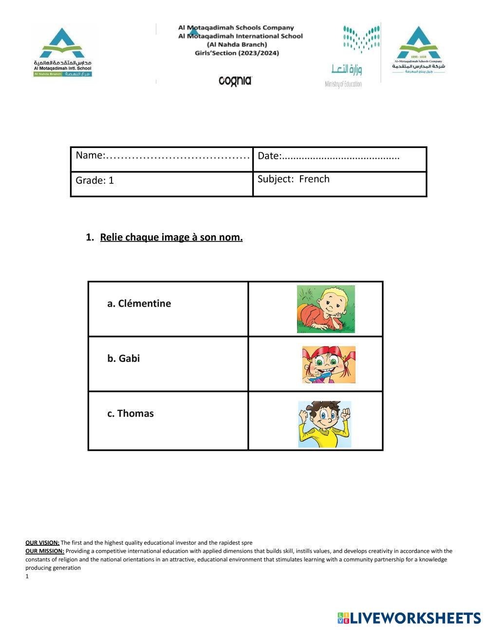 Clémentine unité : 0 &  1  