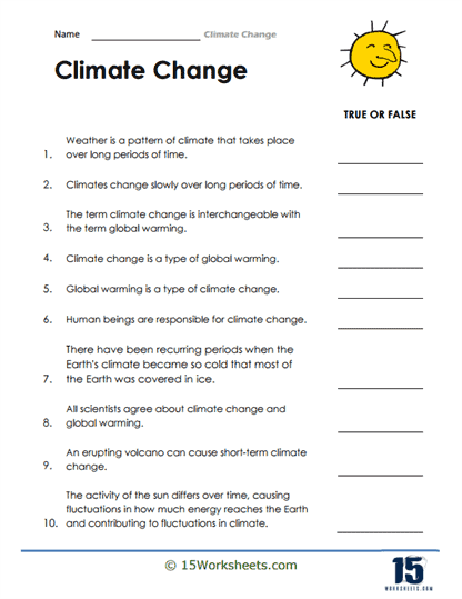 Climate Change Worksheets - 15 Worksheets Library