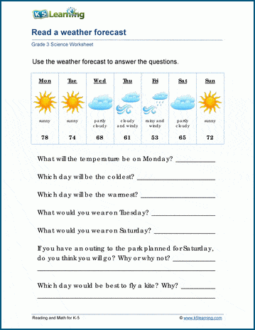 Weather And Climate Worksheets | Worsheets library