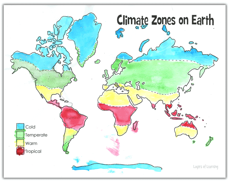 climate zones worksheet