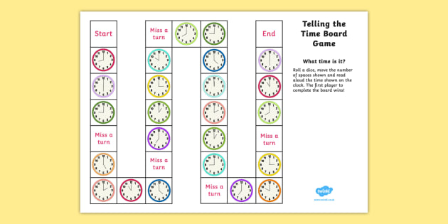 clock board games printable