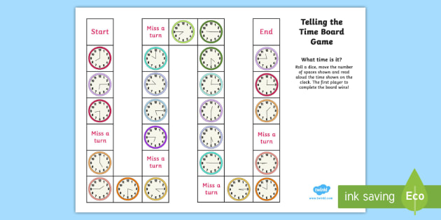 Telling the Time in English Speaking Board Game | Twinkl ESL