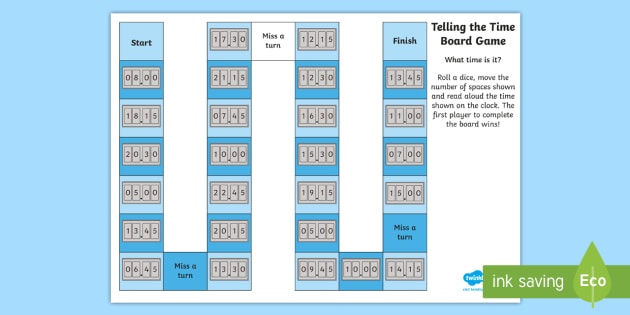 clock board games printable