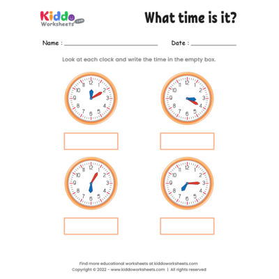 Free Printable Telling Time Worksheets - kiddoworksheets