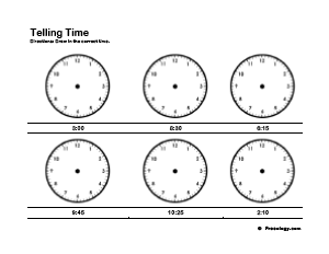 9 Telling Time Practice Worksheets - Freeology