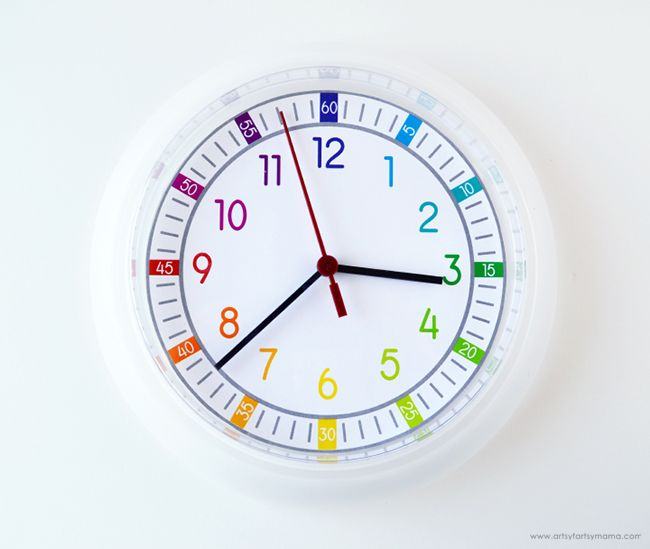 Free Printable Clock Face for Kids | artsy-fartsy mama