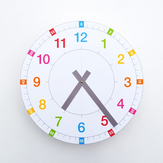 Tell the time clock // free printable -