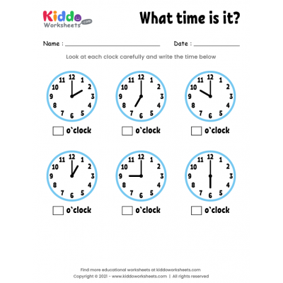 Free Printable Telling Time Worksheets - kiddoworksheets