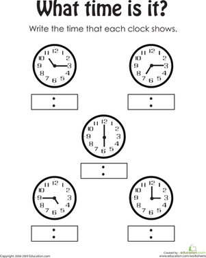 Time Worksheet-1 - skoolon.com