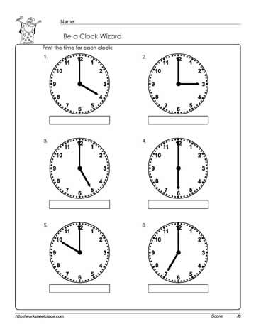 Telling-Time-To-The-Hour-Worksheet-1 Worksheets