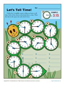 Lets Tell Time! | 1st and 2nd Grade Telling Time Worksheets