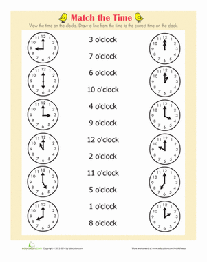 On the Hour | Interactive Worksheet 