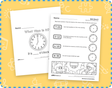 Clock Worksheets | Download Free Printables For Kids