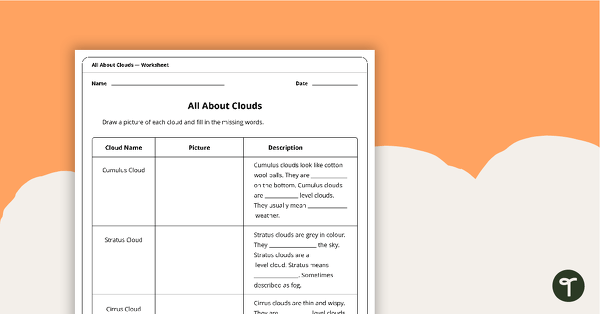 cloud cloze worksheet answers