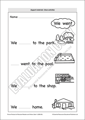 Early literacy cloze activities (2) | iUgo