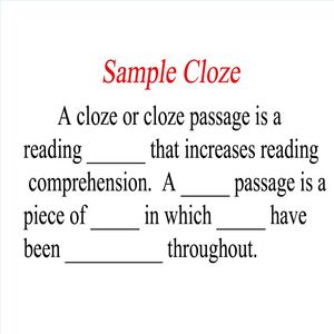 cloze reading worksheet