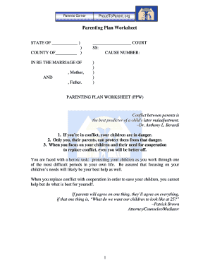 Co Parenting Worksheets - Fill Online, Printable, Fillable, Blank ...