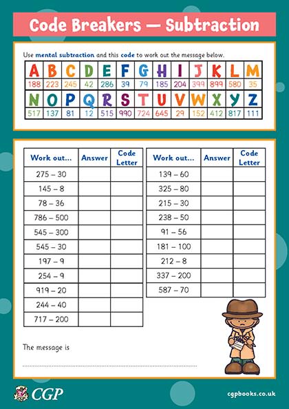 UKS2 BBC Children In Need Code Breaker Maths Differentiated 