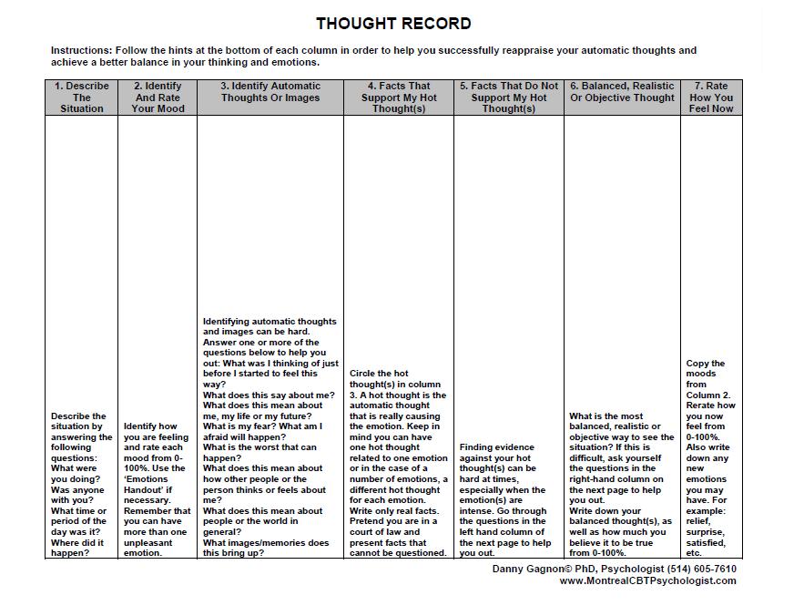 Mind Over Mood, Depression, Anxiety Worksheets - Flourish n Thrive ...