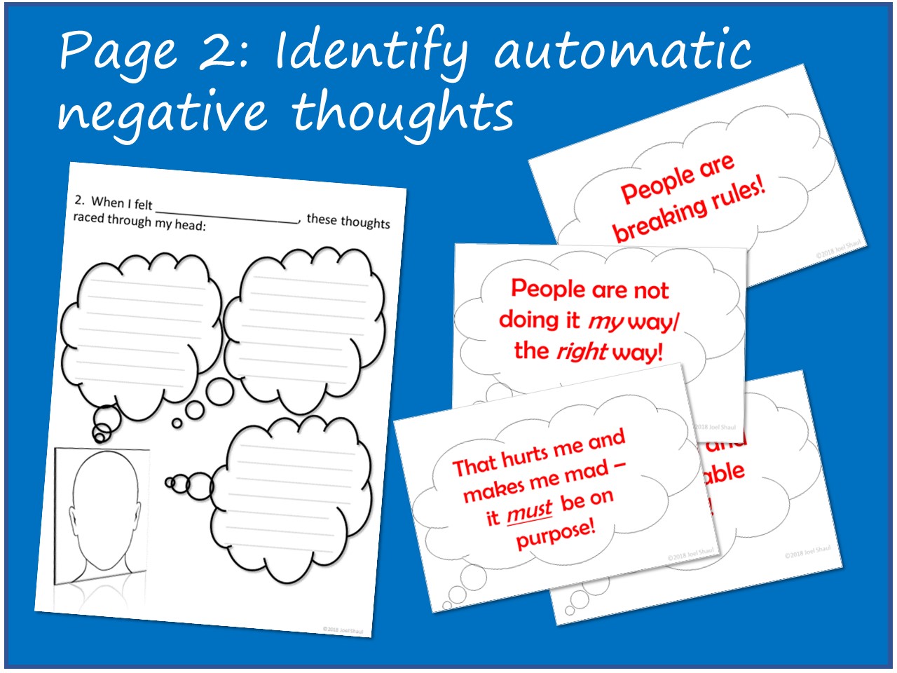 CBT Emotion Worksheets: Links to each worksheet series - Social ...