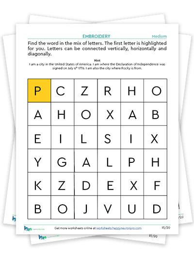 cognitive worksheet