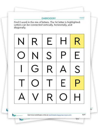 cognitive worksheet