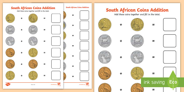 South African Money Worksheets For Grade 1 I Resource