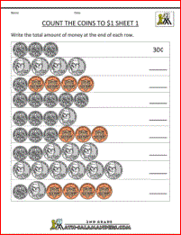 coin printables for 2nd grade