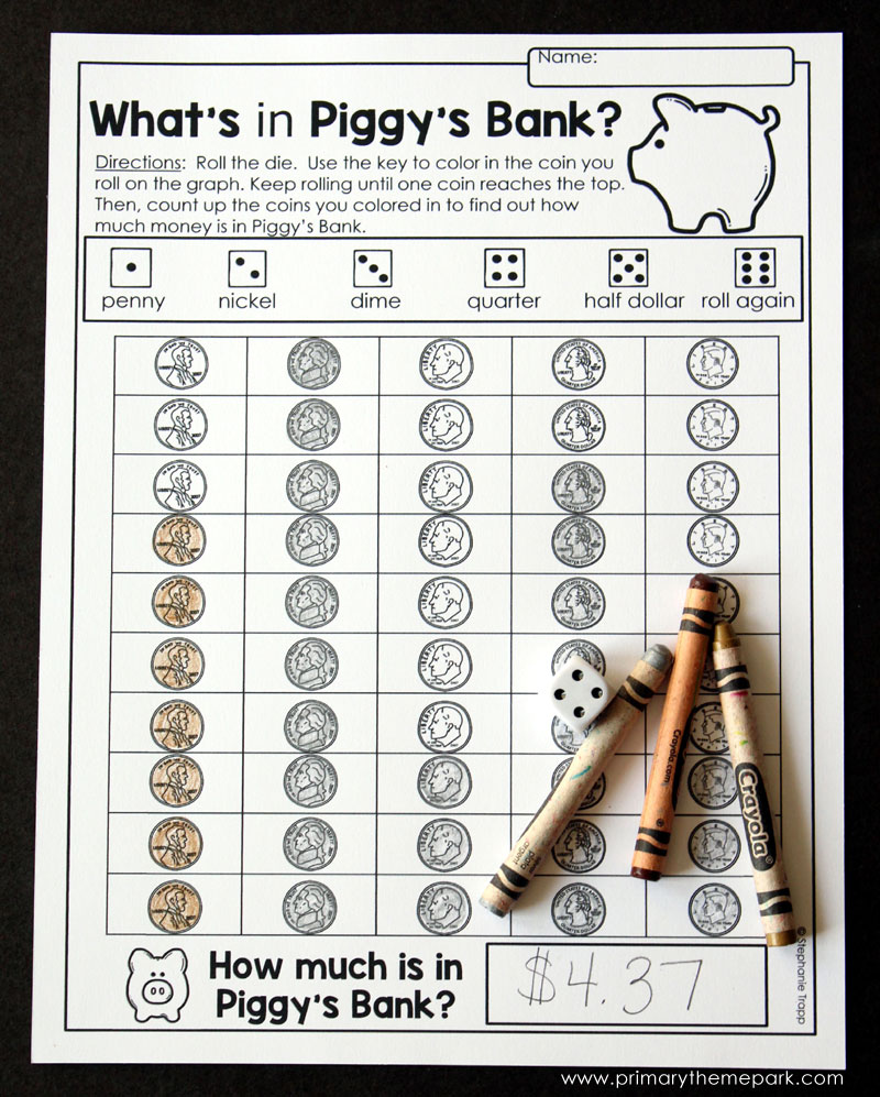 coin printables for 2nd grade