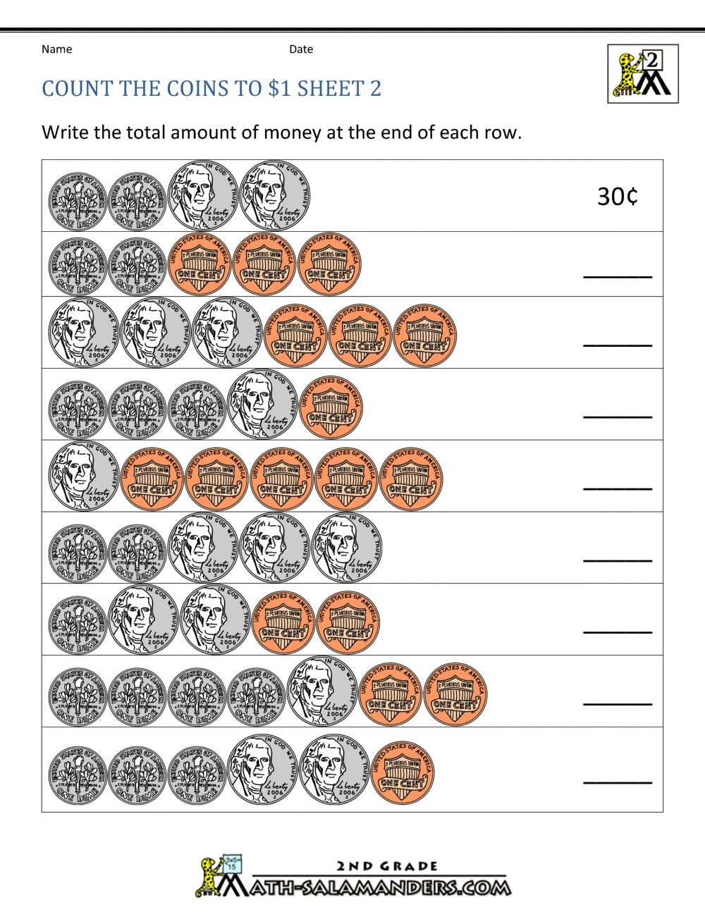 coin problems worksheet