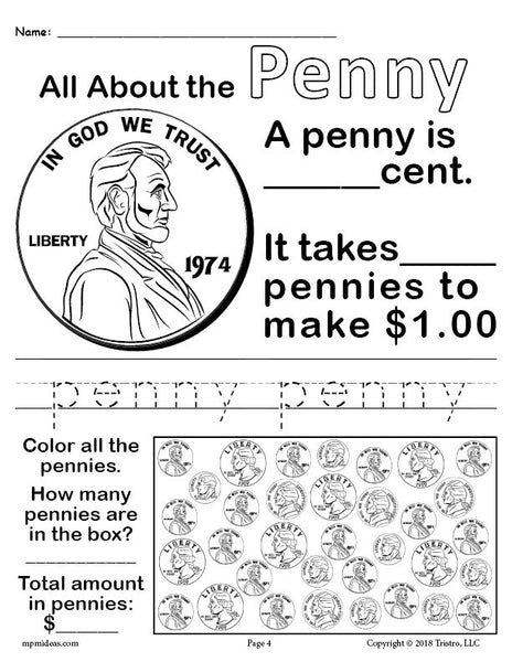 All About Coins! 4 Printable Money Worksheets