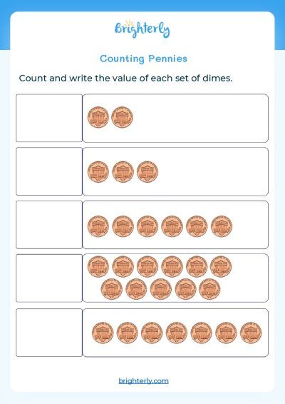 Free Counting Coins Worksheets for Kids [PDFs] Brighterly.com