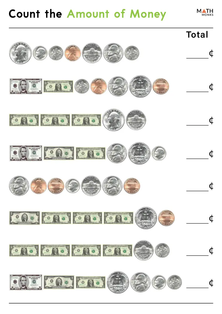 coins worksheet for 2nd grade